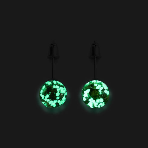 Merlot | .925 Sterling Silver | Firefly Glass Stud Earrings